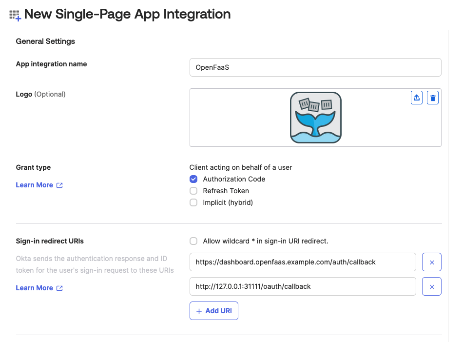 Okta general settings